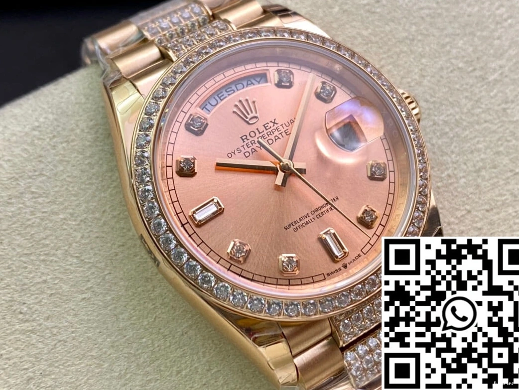 M128345RBR-0020 Gold EW Date Factory Rolex Day Rose 0414
